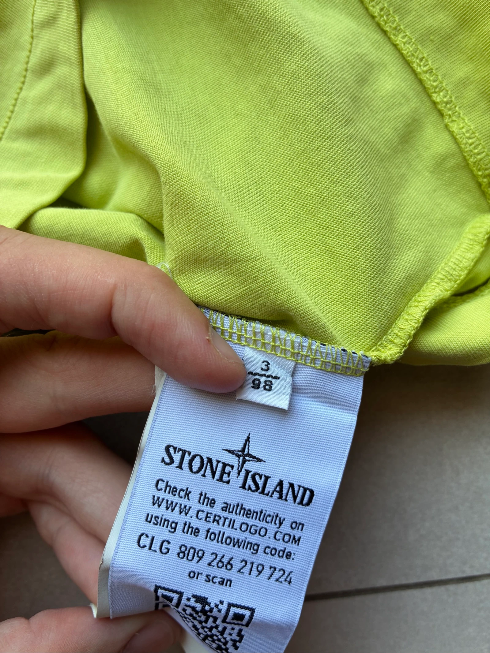 T-shirt Stone Island Junior Verde Autêntico Logo Bordado Tamanho 3 Anos (98 cm) – Muito Bom Estado – photo 8